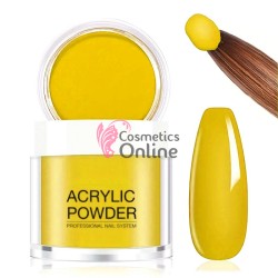 Pudra acrilica de 10g Amelie pentru constructie sau modelaj 3D - PDR27 Galben Neon